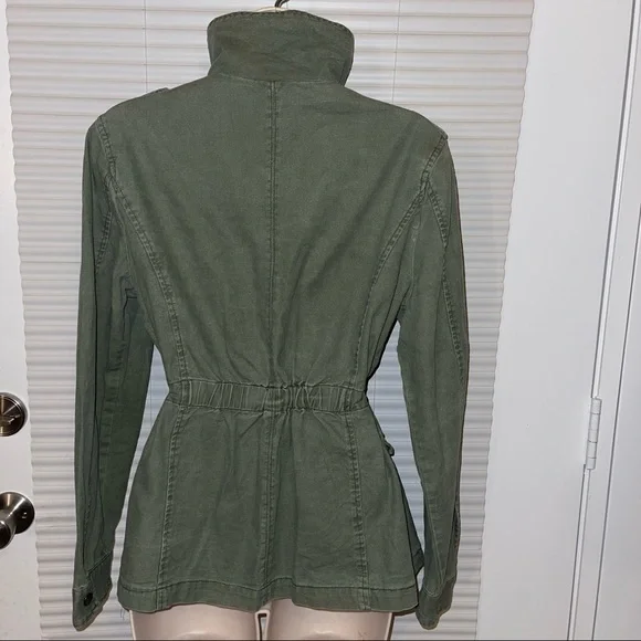 Forever 21 Light Weight Olive Jacket With Draw String Waist - Picture 9 of 10